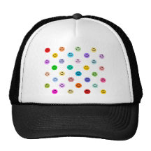 Regenbogen-MehrfarbenSmiley-Muster Baseball Mützen