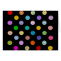 Regenbogen-MehrfarbenSmiley-Muster Karten