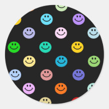 Regenbogen-MehrfarbenSmiley-Muster Sticker