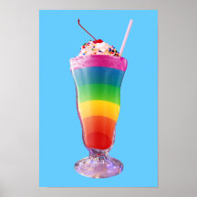 Regenbogen-Milchshake Plakatdrucke