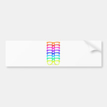 Regenbogen-Nerds Autoaufkleber