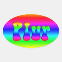 Regenbogen-optische Täuschung PLUR Aufkleber