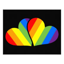 Regenbogen-Paare Personalisierte Ankündigungskarte