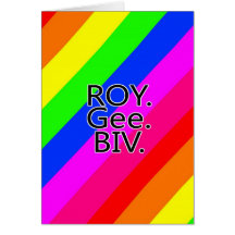 Regenbogen RoyGeeBiv - LGBT rote Orang Gelbgrün-Qu Karten