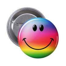 Regenbogen-Smiley Buttons