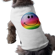 Regenbogen-Smiley Hund Shirts