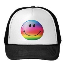 Regenbogen-Smiley Retromütze