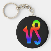 Regenbogen-Steinbock Schlüsselband