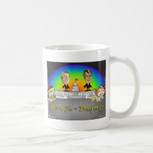 Regenbogen über Hauptstadt Kaffeetassen
