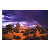 Regenbogen über Monument-Tal-Foto-Druck