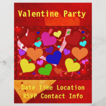 Regenbogen-Valentinsgruß-Herzen Flyer Druck