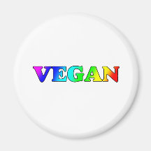 Regenbogen vegan kühlschrankmagnete