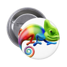 Regenbogenchamäleon Anstecknadelbutton
