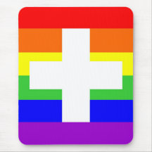 Regenbogenflagge Schweizer Landes der Schweiz homo Mauspad