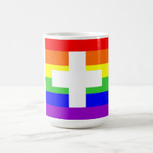 Regenbogenflagge Schweizer Landes der Schweiz homo Kaffeehaferl
