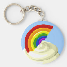 Regenbogenkleiner kuchen keychain schlüsselband