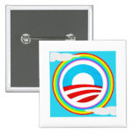 Regenbogenobama-Heirat-Gleichheits-Entwürfe Anstecknadel