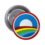 Regenbogenobama-Kreis-Entwurf Anstecknadelbuttons