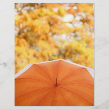 Regenschirm und Herbst-Farben Personalisierte Flyer