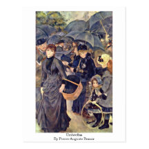 Regenschirme durch Pierre-Auguste Renoir Postkarte