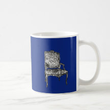 Regentschaftsstühle in dunkelblauem kaffee tasse