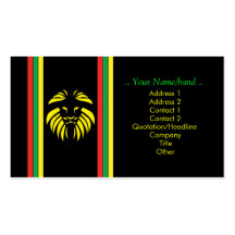 Reggae-Löwe B/Card Visitenkarte
