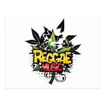 Reggae Music Postcard