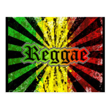 reggae rasta tarjeta postal