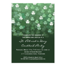 Regnen der Party Einladung Kleeblatt-St. Patricks 