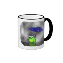 Regnerischer Tagesfrosch-Becher Kaffee Haferl