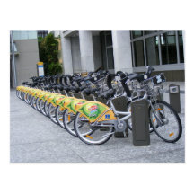Reihe der Fahrräder Postkarten