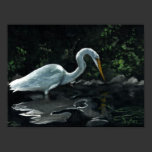 "Reiher-" Leinwand-Kunst-Druck poster