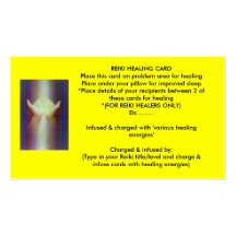 Reiki heilende Karte Visitenkarte
