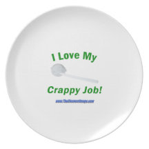 Reinigung ist meine Crappy Job-und i-Liebe es! Flacher Teller