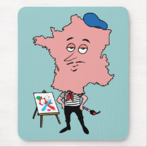 Reise-Andenken-Karikatur Frankreichs französische  Mousepad