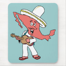 Reise-Andenken-Karikatur-Kunst Mexikos Vintage Mousepads