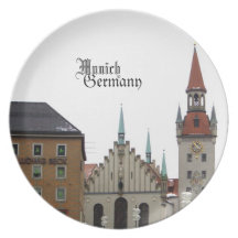 Reise-Andenken Münchens Deutschland Teller