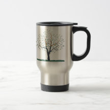 Reise-Becher - gerecyceltes Kunst-Baum-Bild Teetasse