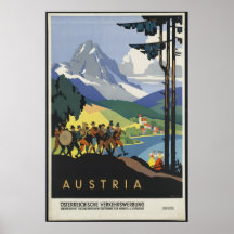 Reise-Plakat-Anzeigen-Retro Drucke Österreichs Vin
