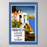 Reise-Plakat Vintages Abbazia Italien