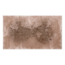 Reise-Visitenkarte-Antiken-Weltkarte-Kugelbeige
