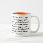 Reißverschluss-Verein-Überlebender Kaffeetasse