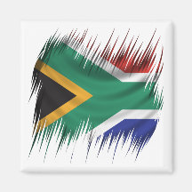 Reißwolf-Südafrika-Flagge Magnete