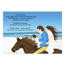 Reiten auf der Strand-Einladung