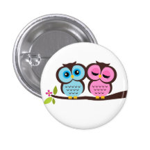Reizende Eulen Anstecknadelbuttons