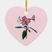Reizende rosa asiatische Lilien Weihnachtsornament