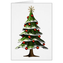 Reizender Weihnachtsbaum Grußkarten