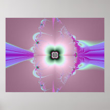 Reizendes rosa Spitze-Fraktal Plakatdrucke