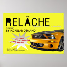 Relache durch populäres Nachfrage-Konzert-Plakat