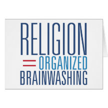 Religion = organisiertes Gehirnwäsche Vernehmen Ge Grußkarte